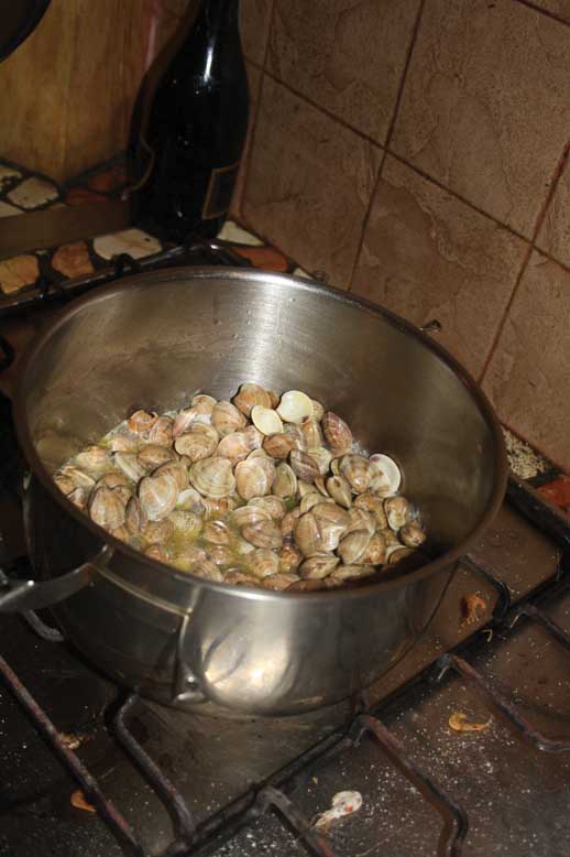 Pescaturismo caorle Vongole congelate in preparazione 1