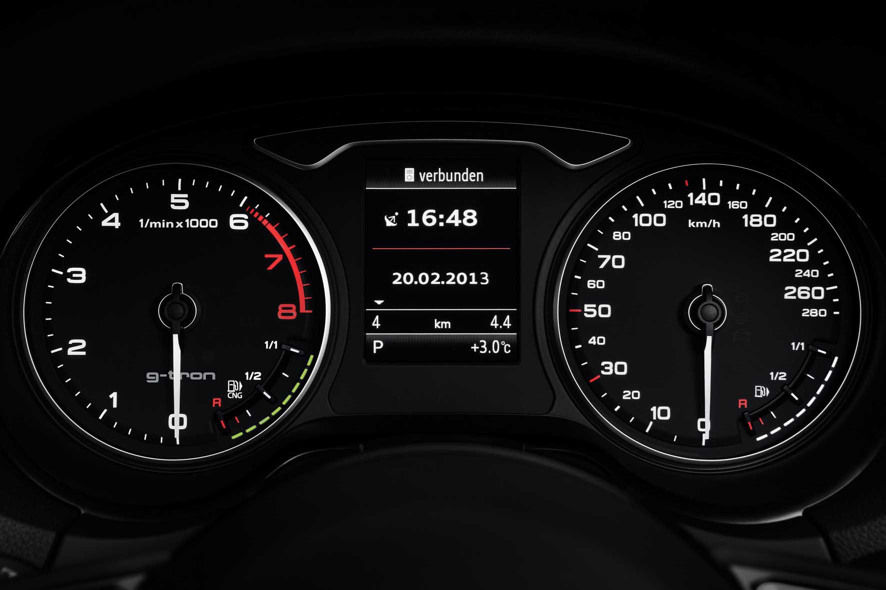 Audi A3 g-tron strumentazione 1