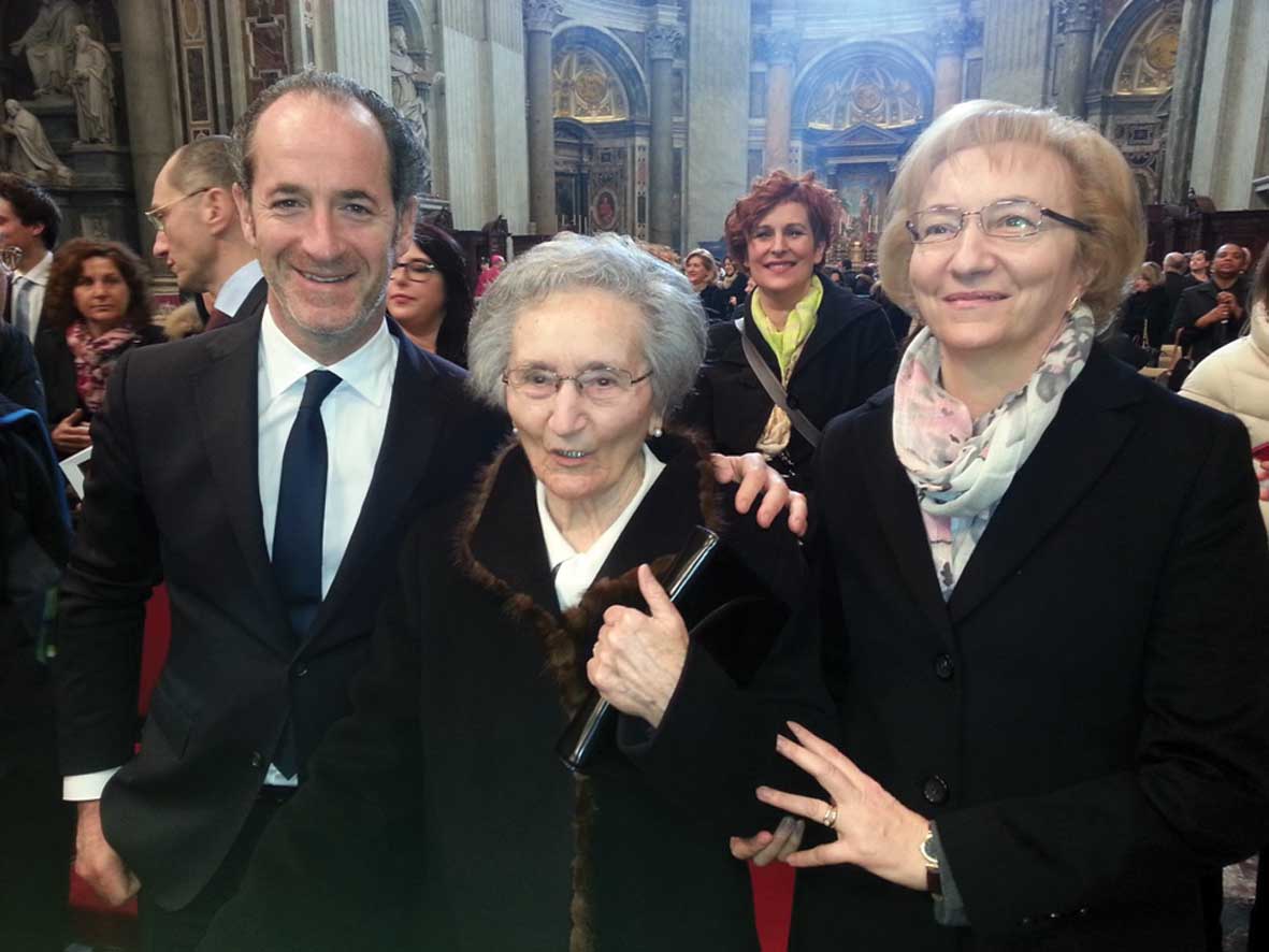 Concistoro Roma Zaia con la mamma e la sorella del cardinale Parolin 1