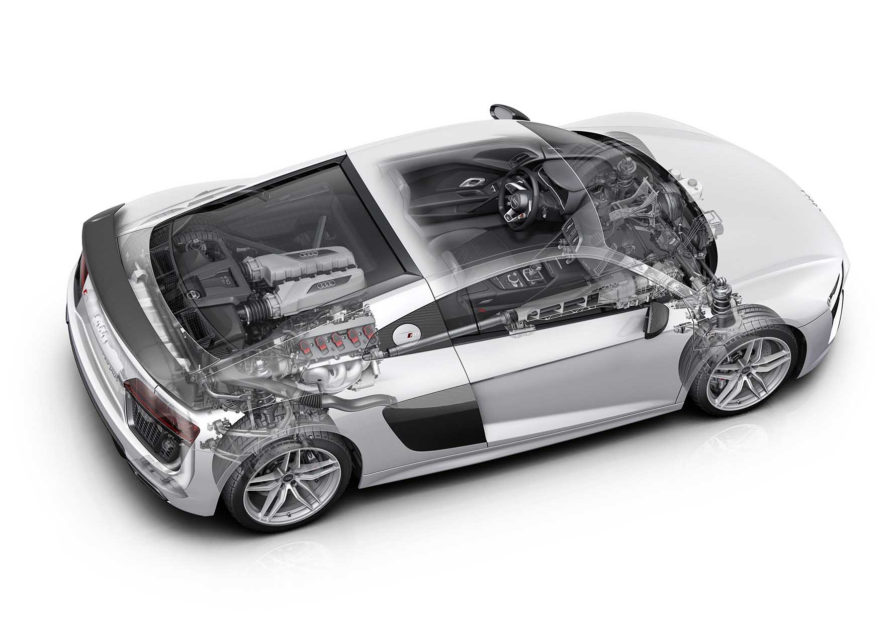 Audi new R8 2015 trasparenza meccanica