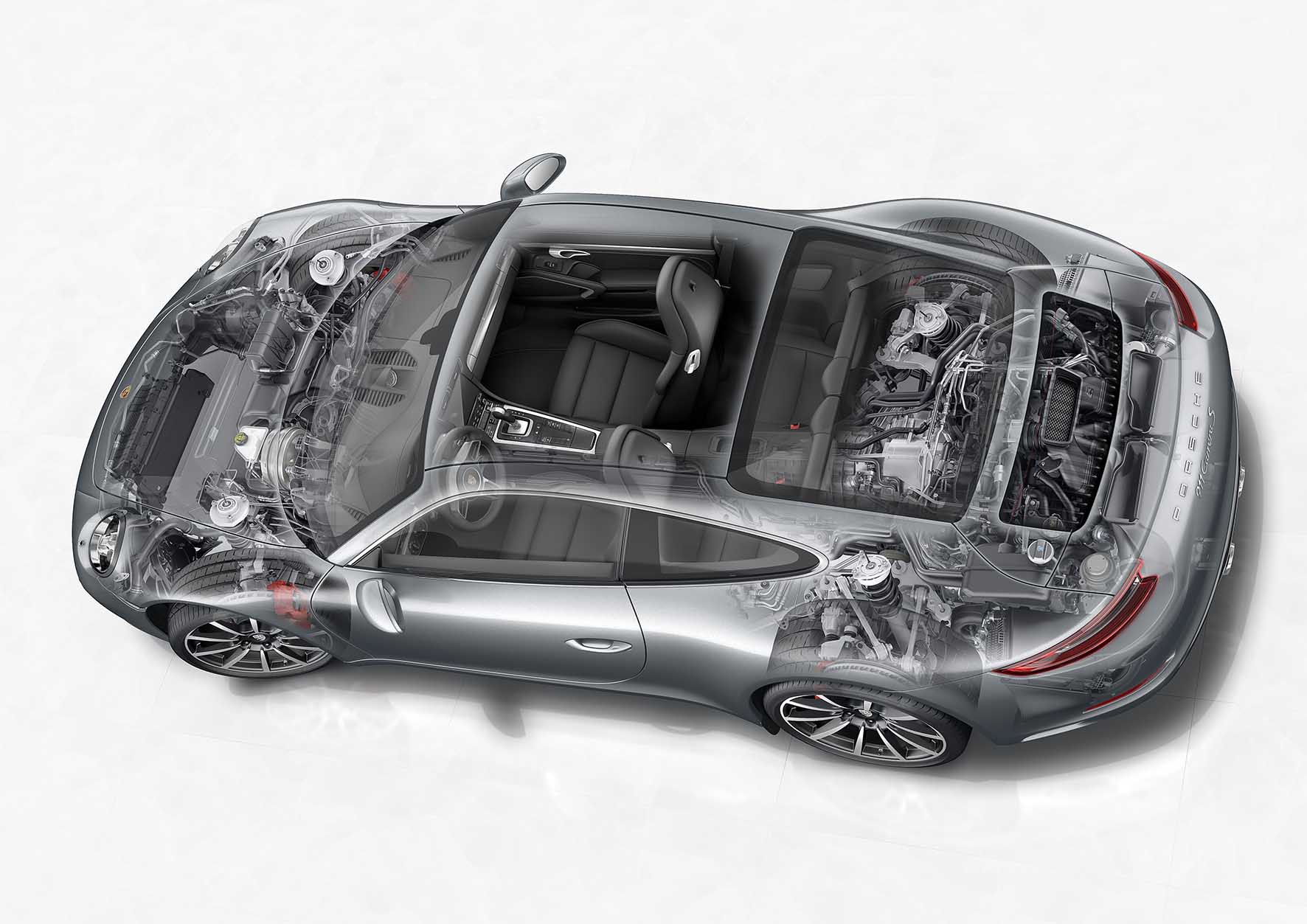 Porsche 2016 nuova 911 3.0 litri turbo trasparenza