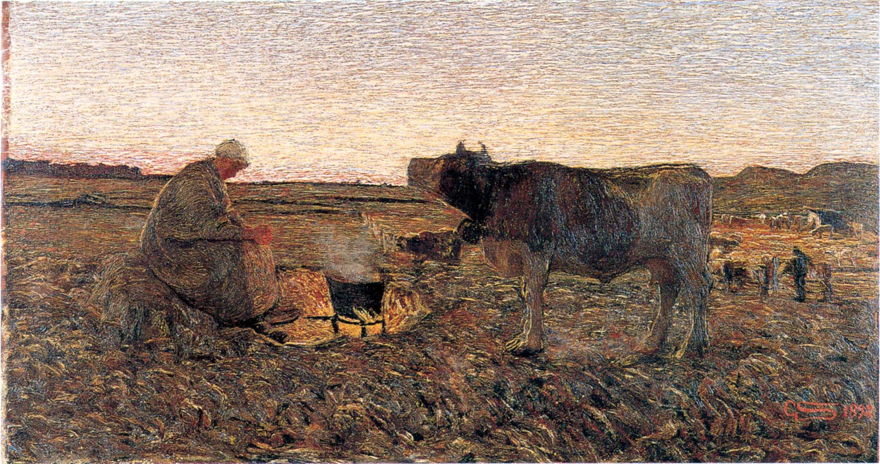 Giovanni Segantini Lora mesta 1892 olio su tela 455 x 83 c1