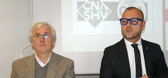 CNA alto adige Claudio Corrarati presidente della CNA SHV e il segretario Günther Schwienbacher 1
